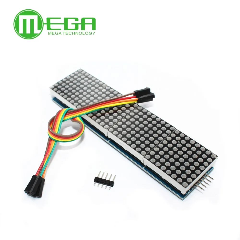 

5pcs/lot MAX7219 Dot Matrix Module For Arduino Microcontroller 4 In One Display with 5P Line