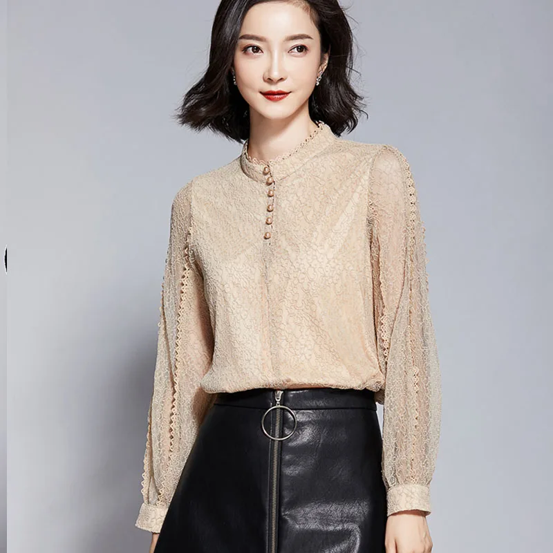 2019 Spring new long-sleeved lace women shirt hollowed womens tops and blouses lantern sleeve top blouse feminine blusa 1825 50
2019 Spring new long-sleeved lace women shirt hollowed womens tops and blouses lantern sleeve top blouse feminine blusa 1825 50