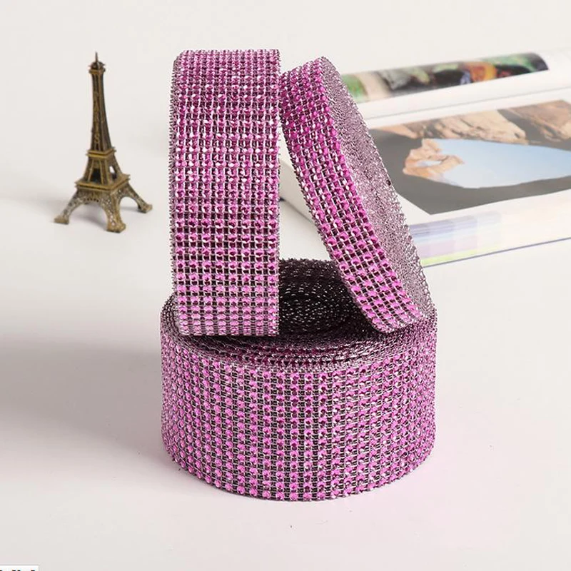 10Yards/Roll Dark Pink Plastic Rhinestone Plated Net Drill Wrap Ribbon Wedding Supplies Party Decoration Hand DIY Accessories
10Yards/Roll Dark Pink Plastic Rhinestone Plated Net Drill Wrap Ribbon Wedding Supplies Party Decoration Hand DIY Accessories