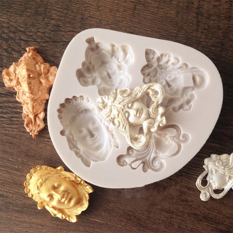 Mold Silicone Fondant Molds Retro European Greek Mythology Goddess Head Embossed Sugar Cakes Mould DIY Baking Molds PRZY 001
Mold Silicone Fondant Molds Retro European Greek Mythology Goddess Head Embossed Sugar Cakes Mould DIY Baking Molds PRZY 001