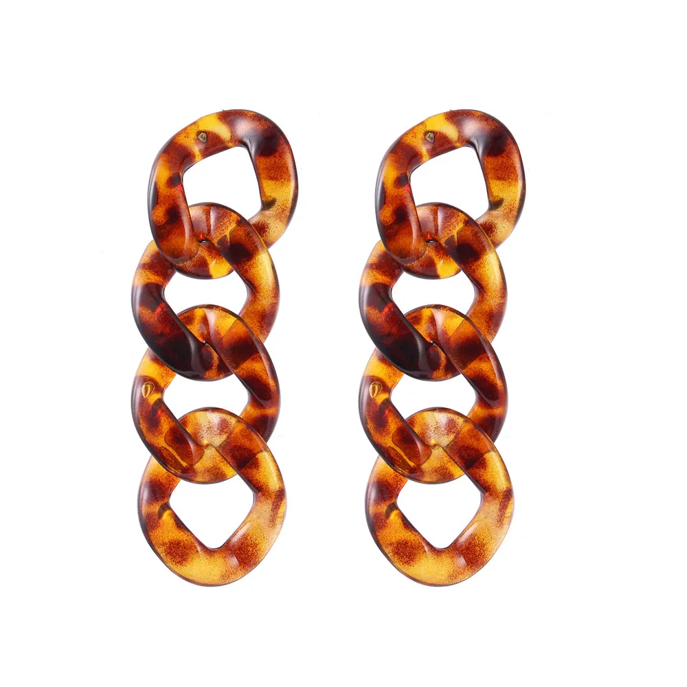 New Fashion Leopard Print Long Chain Acrylic Earrings Geometric Tortoise Color Dangle Drop Earrings for Women Bohemian Jewelry
New Fashion Leopard Print Long Chain Acrylic Earrings Geometric Tortoise Color Dangle Drop Earrings for Women Bohemian Jewelry