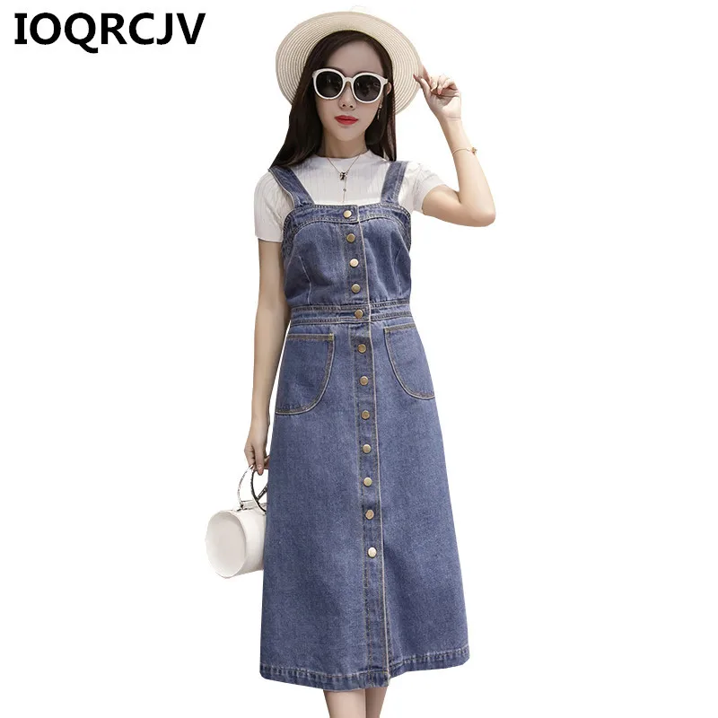 S-5XL Plus Size Denim Dress Women's 2019 Summer Single-breasted Loose Strap Jeans Dress Sling Sundress Denim Overall Dress R637
S-5XL Plus Size Denim Dress Women's 2019 Summer Single-breasted Loose Strap Jeans Dress Sling Sundress Denim Overall Dress R637