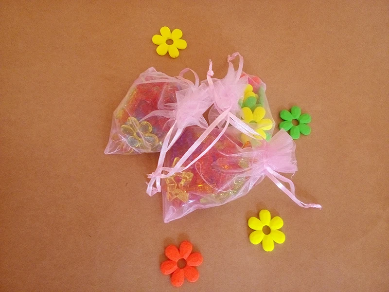 

17*23cm 30pcs Organza Bag Pink Drawstring bag jewelry packaging bags for tea/gift/food/candy small transparent Yarn bag