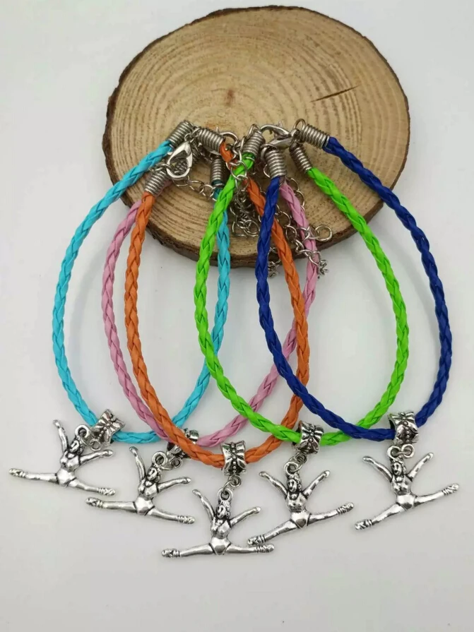 Multicolor Bracelet Jewelry Tibetan silver Women Gymnasts Charm Pendant Blending Braided Rope Bracelet For Women gift 019
Multicolor Bracelet Jewelry Tibetan silver Women Gymnasts Charm Pendant Blending Braided Rope Bracelet For Women gift 019