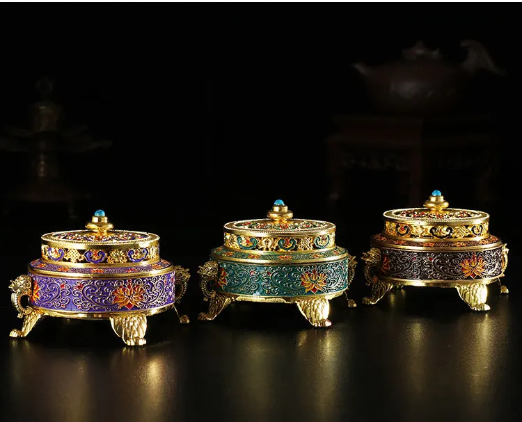 3PCS # Wholesale Buddhist article HOME Buddhist Temple High-grade Buddhist incense burner gilding Enamel copper Ashtray statue
3PCS # Wholesale Buddhist article HOME Buddhist Temple High-grade Buddhist incense burner gilding Enamel copper Ashtray statue