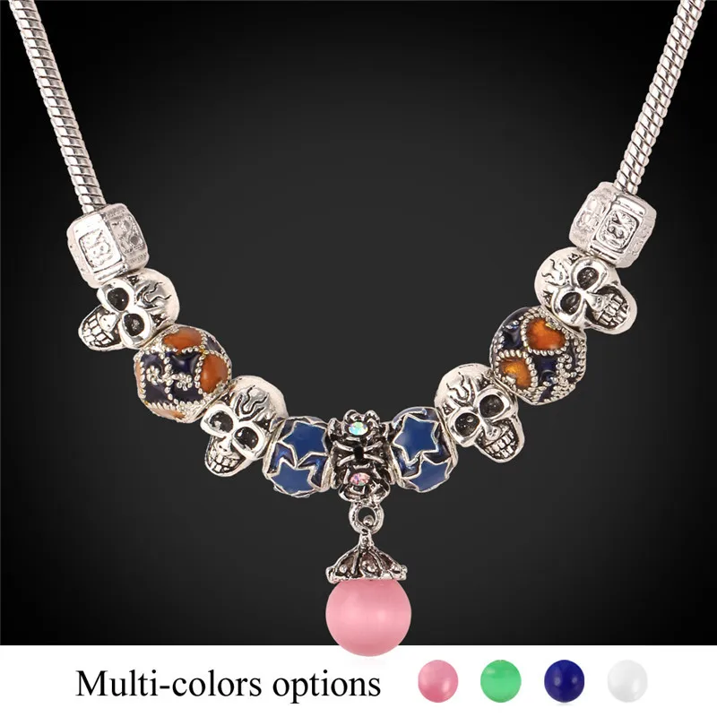 Pendants Necklace For Women Tibetan Silver Color Natural Opal European Charms DIY Jewelry Brand Statement Necklace N869
Pendants Necklace For Women Tibetan Silver Color Natural Opal European Charms DIY Jewelry Brand Statement Necklace N869