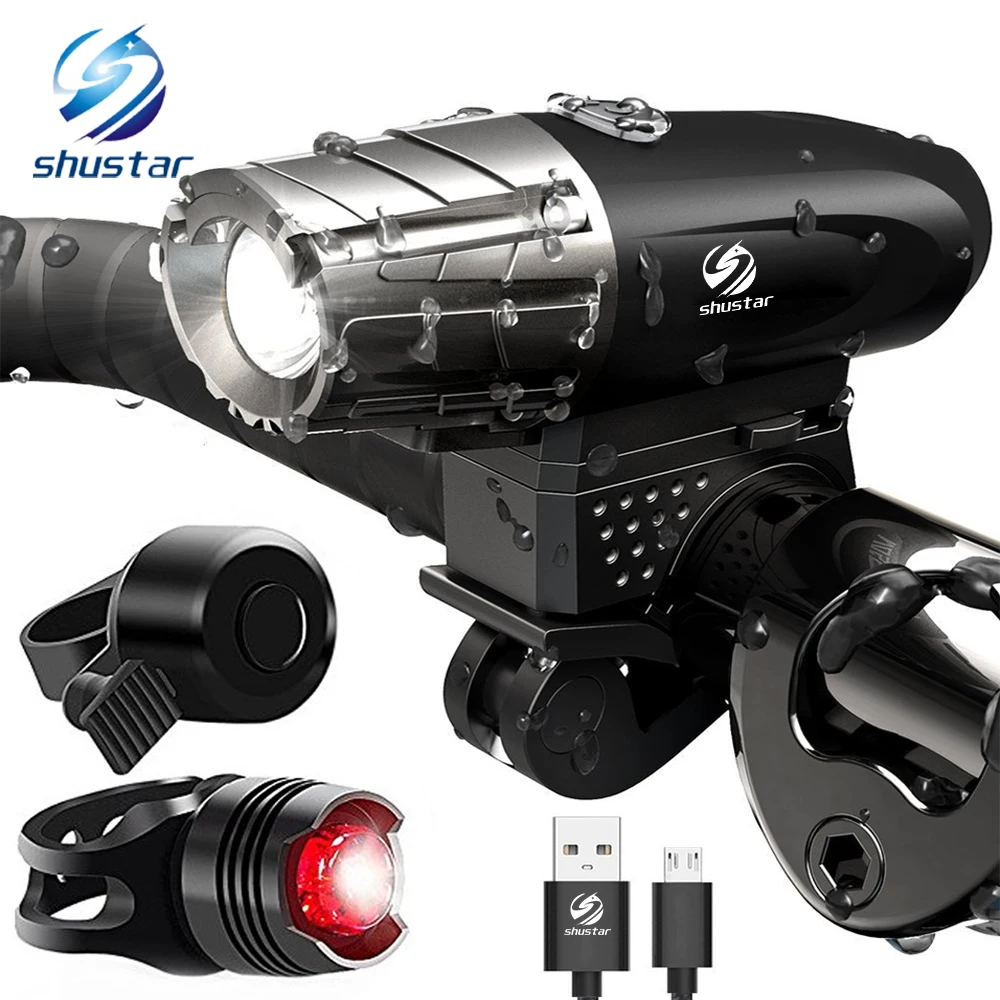 USB Rechargeable LED Flashlight Bicycle Light Bike Lamp Front LED Headlight For night riding, fishing, hunting, camping, etc.
USB Rechargeable LED Flashlight Bicycle Light Bike Lamp Front LED Headlight For night riding, fishing, hunting, camping, etc.