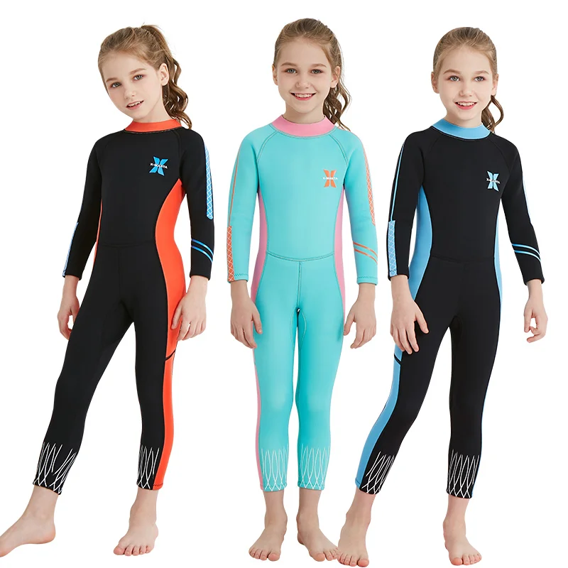 Kids One Piece Wetsuit Surfing Suit Sunscreen 2.5mm Chloroprene Rubber Child Swimsuit Girls Full Cover Thick Warm Swimwear
Kids One Piece Wetsuit Surfing Suit Sunscreen 2.5mm Chloroprene Rubber Child Swimsuit Girls Full Cover Thick Warm Swimwear