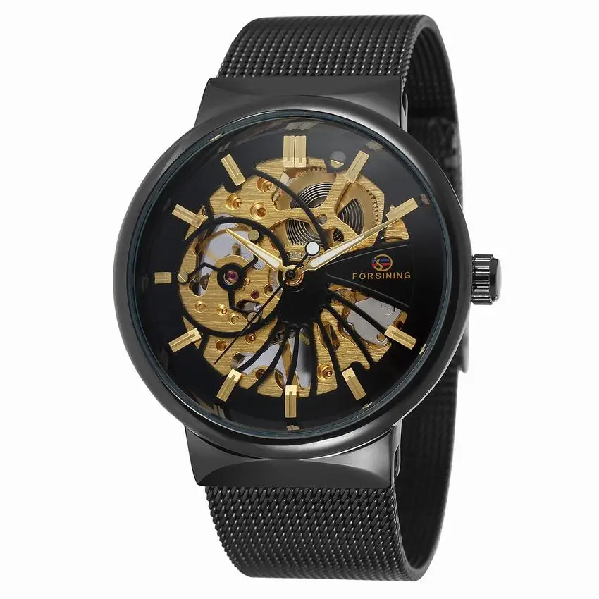 New Arrival Black Case Skeleton Neutral Design Mens Watches Top Brand Stainless Steel Waterproof Mechanical Hand Wind Wristwatch
New Arrival Black Case Skeleton Neutral Design Mens Watches Top Brand Stainless Steel Waterproof Mechanical Hand Wind Wristwatch
