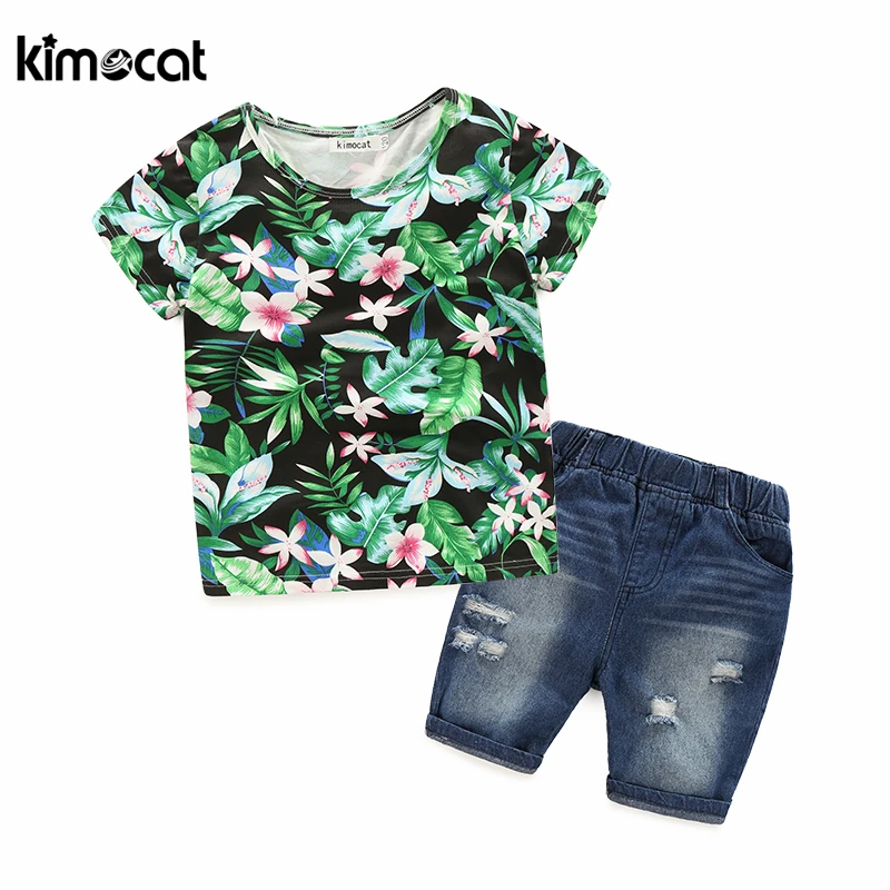 Kimocat Summer Baby Boy Clothes T-Shirt+Pants Boy Handsome Flower Short Sleeve T-shirt Ripped Jeans Suits Boys Clothing Sets
Kimocat Summer Baby Boy Clothes T-Shirt+Pants Boy Handsome Flower Short Sleeve T-shirt Ripped Jeans Suits Boys Clothing Sets