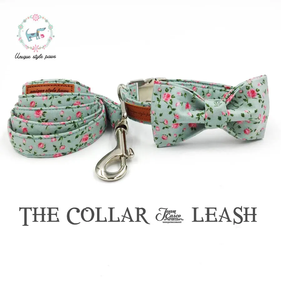 Dog Collar and Leash Set with Bow Tie Pretty Rose Floral Metal Buckle Big and Small Dog&Cat Collar and Dog Leash Pet Accessories
Dog Collar and Leash Set with Bow Tie Pretty Rose Floral Metal Buckle Big and Small Dog&Cat Collar and Dog Leash Pet Accessories