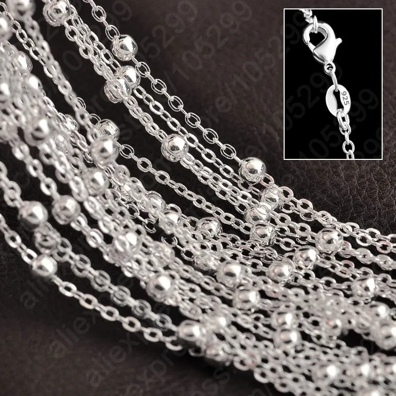 New Arrival 10PCS 16-30" Classic Silver Jewelry Chains 925 Sterling Silver Ball Rolo Chain Necklace Women Gifts
New Arrival 10PCS 16-30" Classic Silver Jewelry Chains 925 Sterling Silver Ball Rolo Chain Necklace Women Gifts