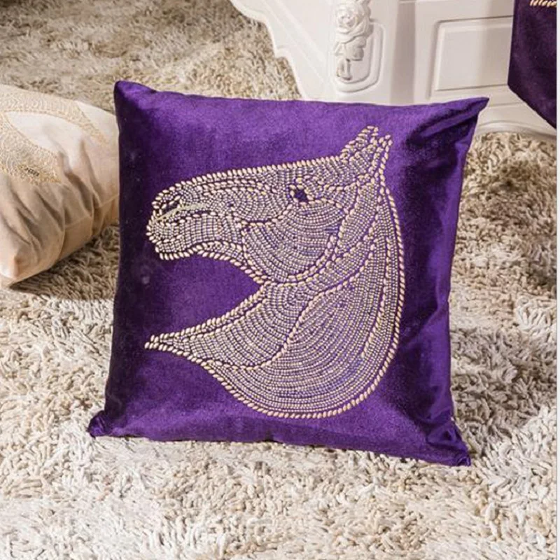 2019 Horse Head Pattern Cushion Cover European Diamond Technology Pillow Cover Invisible Zipper Polyester Square Pillow Case
2019 Horse Head Pattern Cushion Cover European Diamond Technology Pillow Cover Invisible Zipper Polyester Square Pillow Case