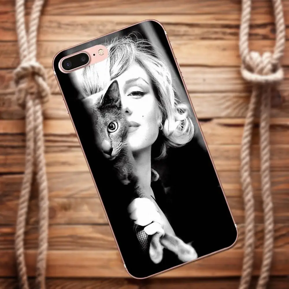 New Arts Marilyn Monroe For Apple iPhone X 4 4S 5 5C 5S SE 6 6S 7 8 Plus Moto G G2 G3 Soft Silicone TPU Transparent Design | Мобильные