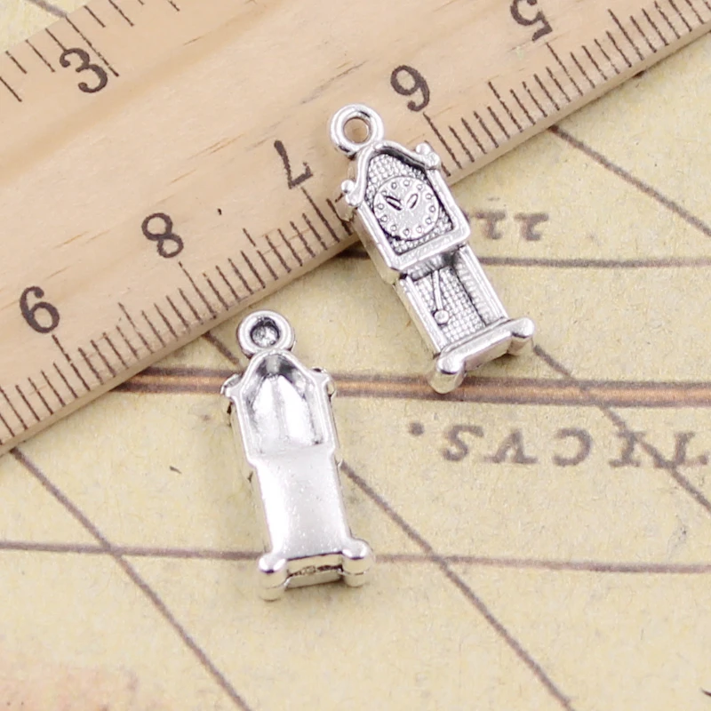 10pcs Charms Grandfather Clock Antique 20x8mm Tibetan Silver Color Pendants Antique Jewelry Making DIY Handmade Craft 
10pcs Charms Grandfather Clock Antique 20x8mm Tibetan Silver Color Pendants Antique Jewelry Making DIY Handmade Craft