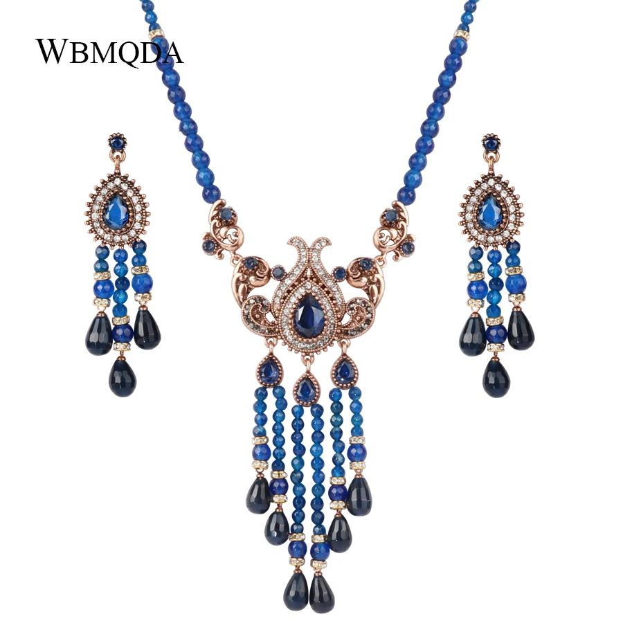Wbmqda 2 шт./лот синий натуральный камень ожерелье и серьги для женщин античное золото кристалл этнические винтажные свадебные ювелирные набор...
Wbmqda 2 шт./лот синий натуральный камень ожерелье и серьги для женщин античное золото кристалл этнические винтажные свадебные ювелирные набор...
