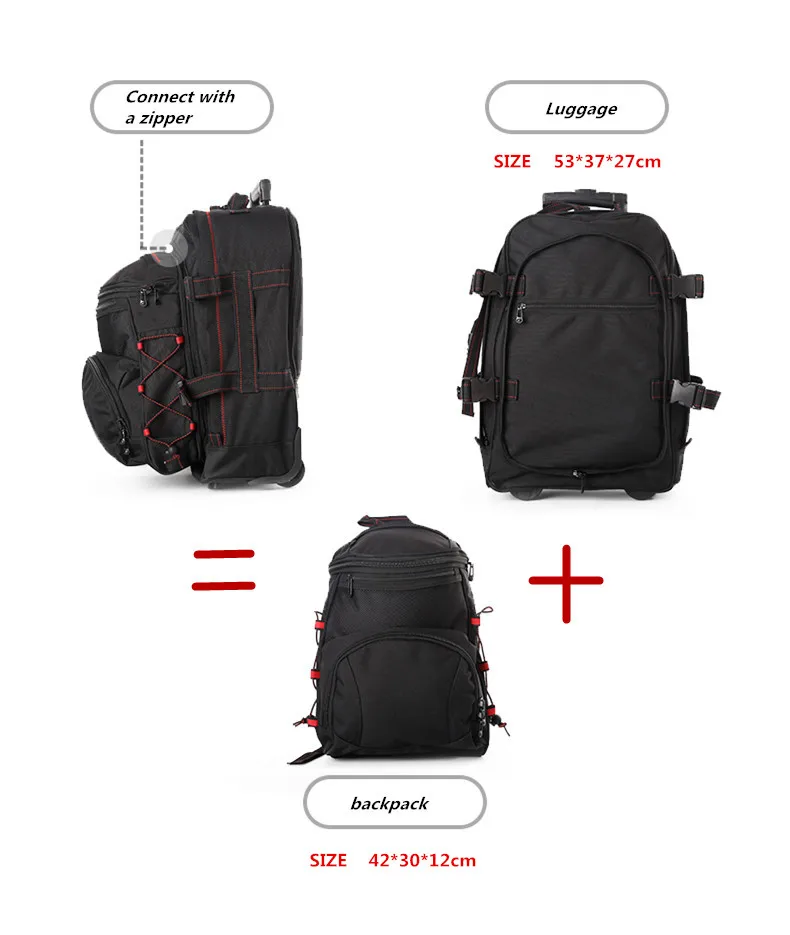 Mountaineering backpack with Rolling,Waterproof Luggage Shoulder Bag,Wheel Travel Suitcase Case,Multi-function field Trolley Box
Mountaineering backpack with Rolling,Waterproof Luggage Shoulder Bag,Wheel Travel Suitcase Case,Multi-function field Trolley Box