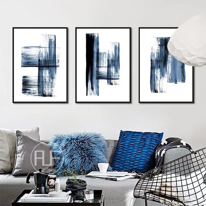 Simple Blue Brush Color Block Combination Abstract Decor Painting Nordic Home Art Poster Canvas Wall Pictures For Living Room
Simple Blue Brush Color Block Combination Abstract Decor Painting Nordic Home Art Poster Canvas Wall Pictures For Living Room