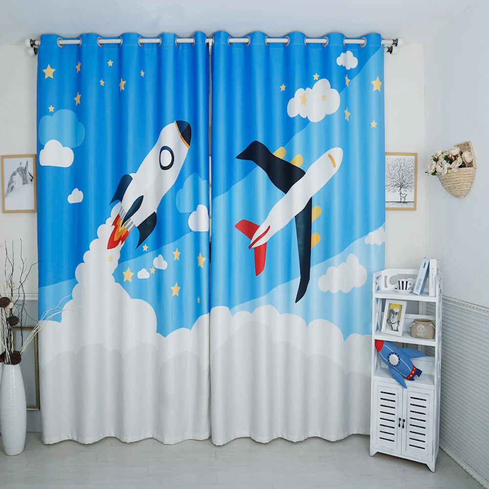 Custom Nursery Kids Children Window Curtain Drape Hangings for Living Room Bedroom Curtain Gauze Tulle Sheer Rocket Plane Blue
Custom Nursery Kids Children Window Curtain Drape Hangings for Living Room Bedroom Curtain Gauze Tulle Sheer Rocket Plane Blue