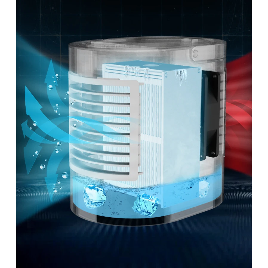 Kbxstart Air Cooler 3 Gear Portable Mini Air Cooling Fan USB Mini Air Conditioner Humidifier Purifier With 380ML Water Tank
Kbxstart Air Cooler 3 Gear Portable Mini Air Cooling Fan USB Mini Air Conditioner Humidifier Purifier With 380ML Water Tank