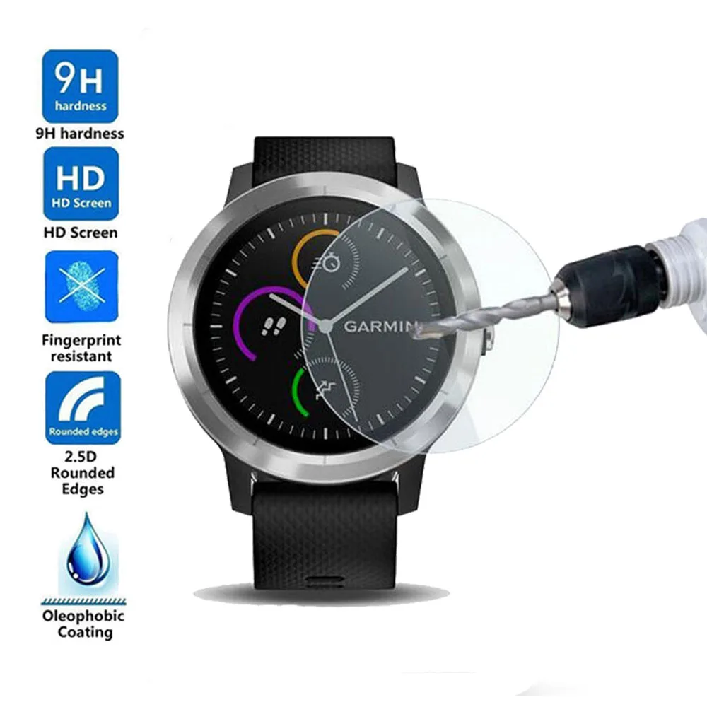 Фото Ультратонкая пленка для Garmin Vivoactive3 закаленное стекло 9H Премиум полная защитная