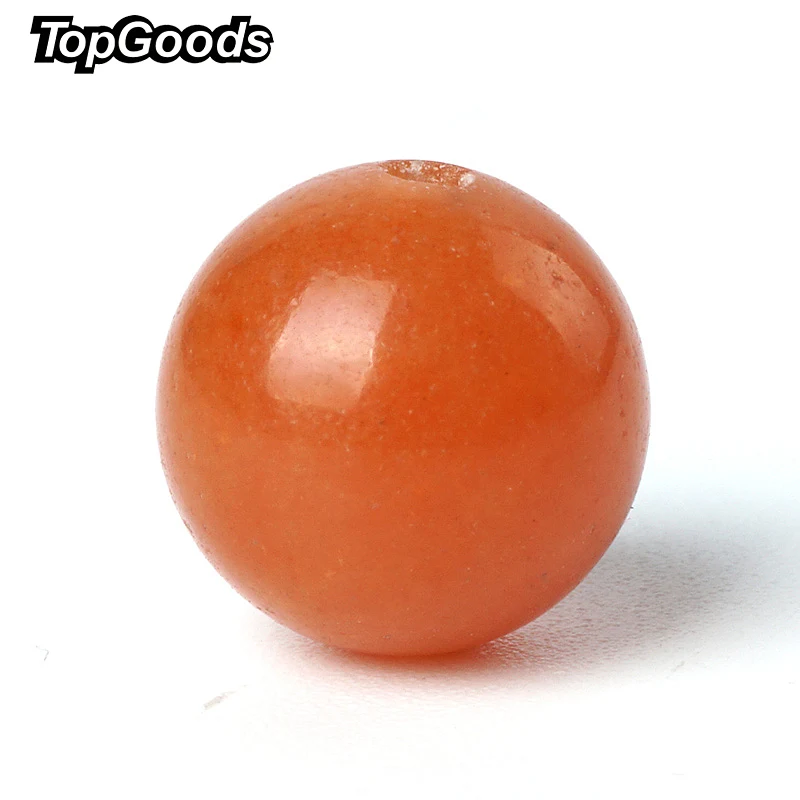 Бусины TopGoods из натурального драгоценного камня красный цвет круглые бусины