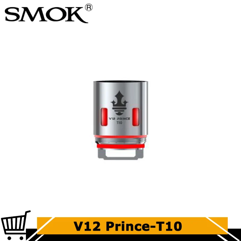 3 шт./лот Smok V12 Prince-T10 Prince T10 красный свет 0.12ohm сердечник катушки для TFV12 Tank Resa Vape Vaporizer