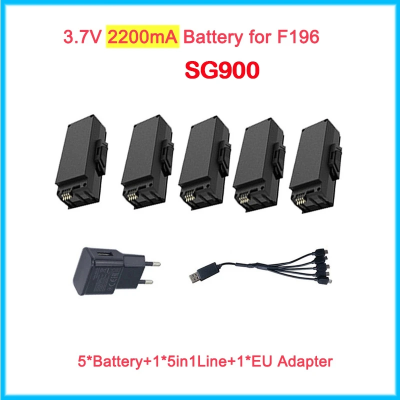 SG900 RC Battery 3.7V 2200mA 1100mah Lipo Battery Spare Parts for F196 RC Foldable Drone with 20mins long flying RC Accessories
SG900 RC Battery 3.7V 2200mA 1100mah Lipo Battery Spare Parts for F196 RC Foldable Drone with 20mins long flying RC Accessories