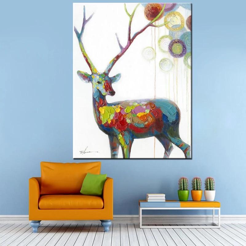 Free Shipping Modern Animal Paintings Hand Painted Deer Oil Paintings On Canvas Wall Art Unframed Bedroom Decoration Pictures
Free Shipping Modern Animal Paintings Hand Painted Deer Oil Paintings On Canvas Wall Art Unframed Bedroom Decoration Pictures