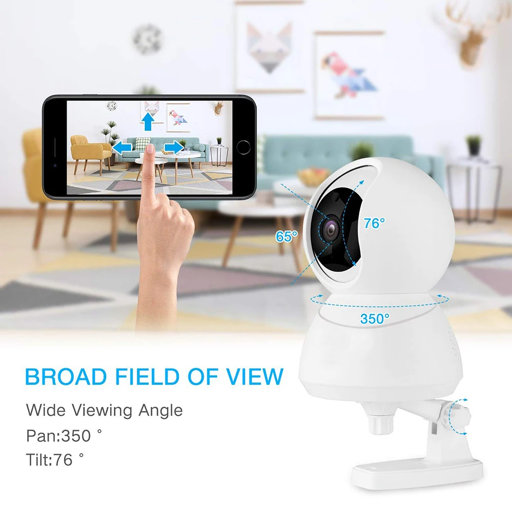 Kruiqi Wireless IP Camera 720P HD Home WiFi Wireless Security Surveillance IP Camera with Motion Detection Pan/Tilt Baby Monitor
Kruiqi Wireless IP Camera 720P HD Home WiFi Wireless Security Surveillance IP Camera with Motion Detection Pan/Tilt Baby Monitor