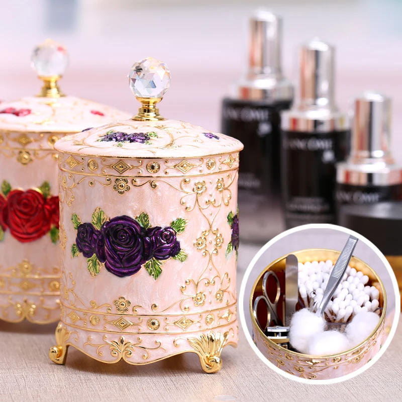 Vintage round metal table Cosmetic storage box table jewelry storage boxes desktop organizer Cotton swab box box decorative Z146
Vintage round metal table Cosmetic storage box table jewelry storage boxes desktop organizer Cotton swab box box decorative Z146