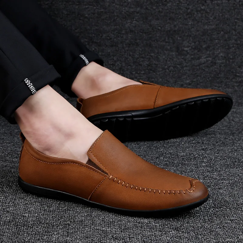 High Quality Natral Leather Men Shoes Soft Moccasins Men Loafers Fashion Men Flats Breathable Driving Shoes Dropshipping
High Quality Natral Leather Men Shoes Soft Moccasins Men Loafers Fashion Men Flats Breathable Driving Shoes Dropshipping