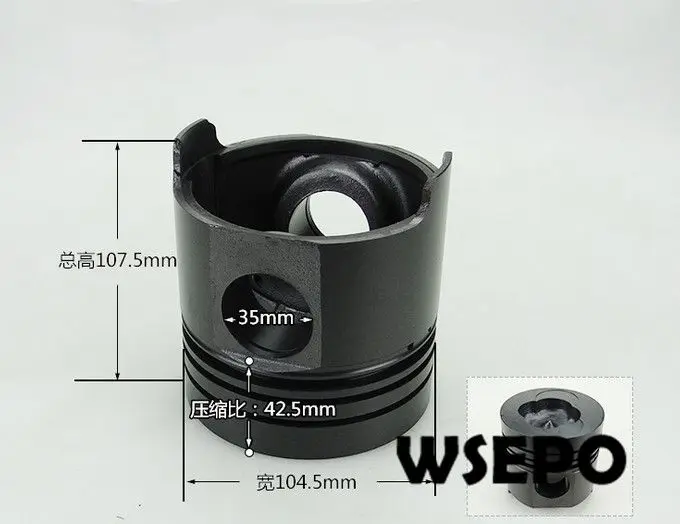 Качество OEM! Поршень для дизельного двигателя ZS1105 с 4 тактным водяным