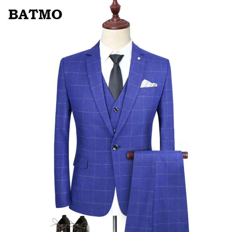 BATMO 2021 Новое поступление высокого качества в клетку повседневные комплекты для