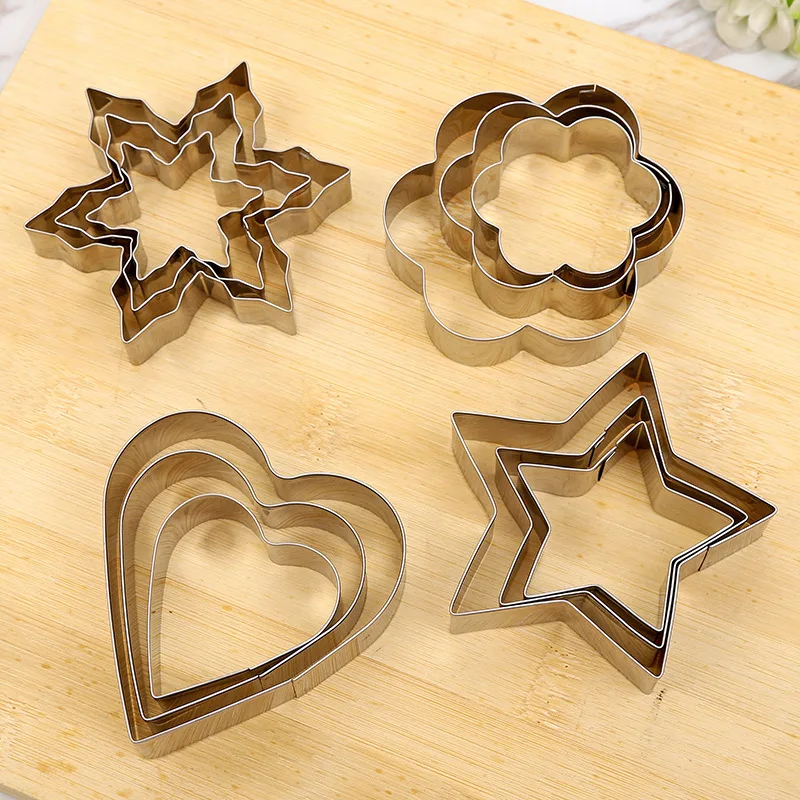 A2457 Baking Tool DIY Heart 430 Stainless Steel Cake Mould Three Kits of Biscuit Mould
A2457 Baking Tool DIY Heart 430 Stainless Steel Cake Mould Three Kits of Biscuit Mould