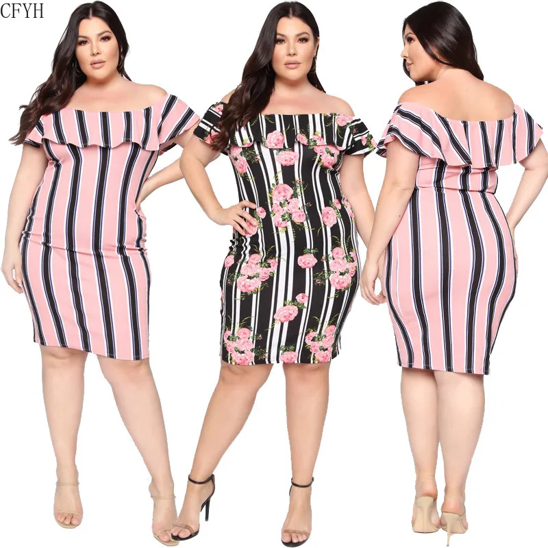 Floral Print Sexy Dress Plus Size 5XL Elegant Slash Neck Ruffles Short Sleeve Party Dress Black White Stripe Off Shoulder Dress
Floral Print Sexy Dress Plus Size 5XL Elegant Slash Neck Ruffles Short Sleeve Party Dress Black White Stripe Off Shoulder Dress