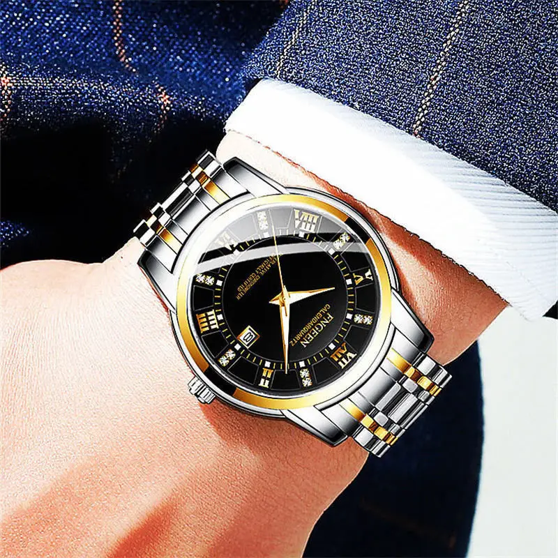 Fashion Gold Men Watch Elegant Man Wrist Watches Full Stainless steel Watchband Male Quartz Clock High Quality Date Waterproof A
Fashion Gold Men Watch Elegant Man Wrist Watches Full Stainless steel Watchband Male Quartz Clock High Quality Date Waterproof A