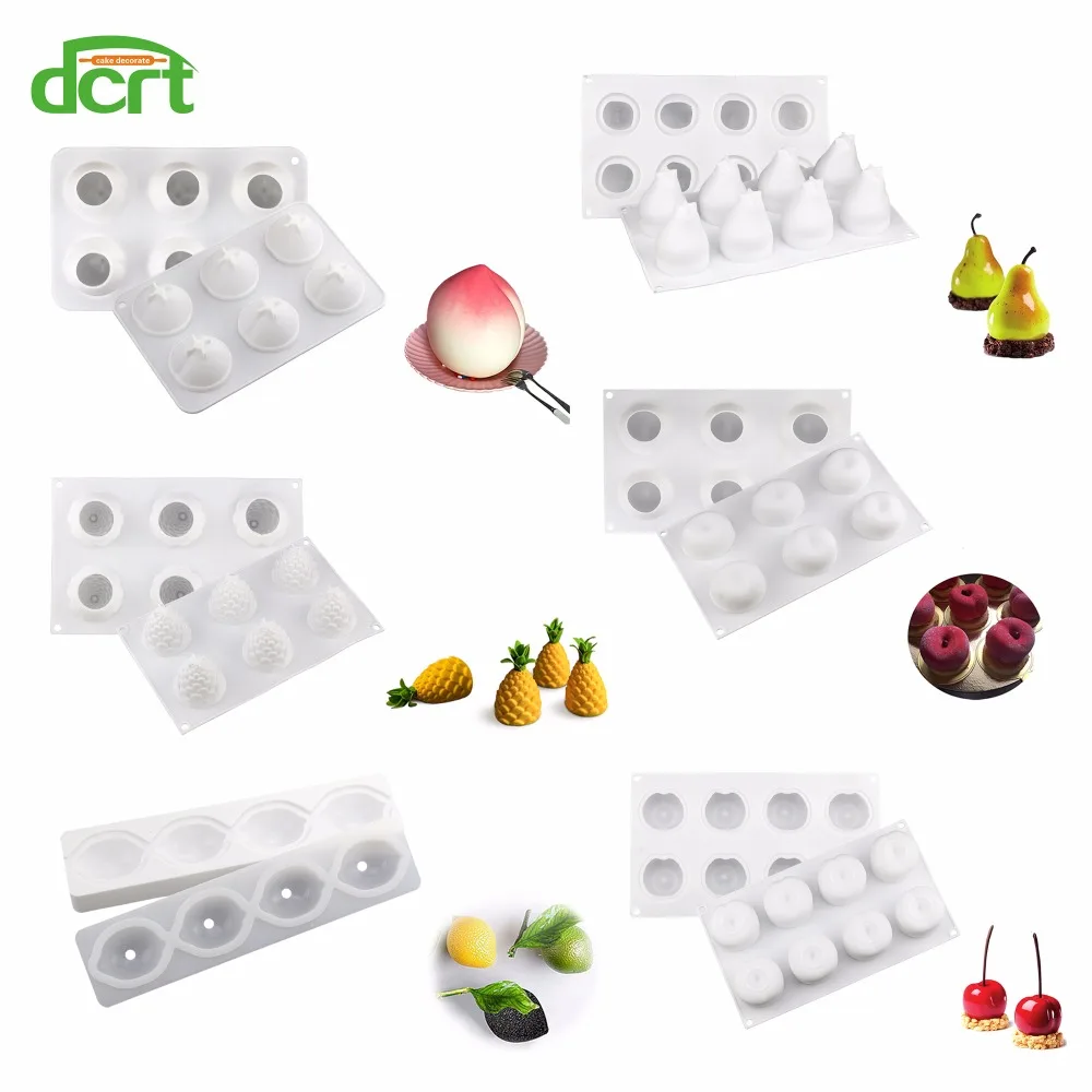 3D Fruit Apple,Pear,Pineapple,Peach,Cherry,Lemon Silicone Mold Cake Mold DIY Fruit Soap Mousse Chocolate Cake Decorating Tools
3D Fruit Apple,Pear,Pineapple,Peach,Cherry,Lemon Silicone Mold Cake Mold DIY Fruit Soap Mousse Chocolate Cake Decorating Tools