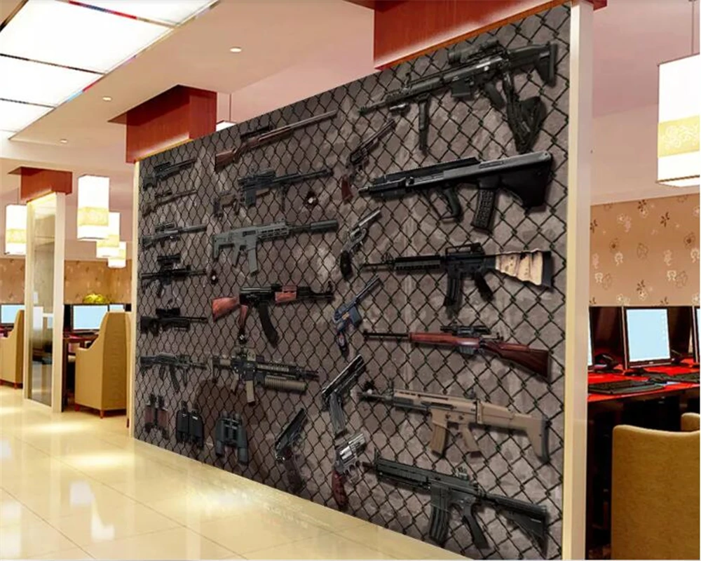 beibehang 3d brick wallpaper Custom stickers wallpaper various weapons guns decorative murals Internet cafes background wall
beibehang 3d brick wallpaper Custom stickers wallpaper various weapons guns decorative murals Internet cafes background wall