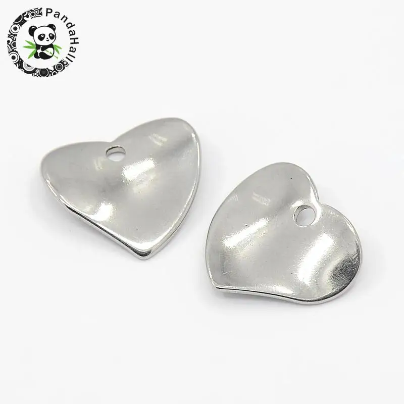 304 Stainless Steel Heart Charms Pendants, Stainless Steel Color, 15x16x1mm, Hole: 1mm
304 Stainless Steel Heart Charms Pendants, Stainless Steel Color, 15x16x1mm, Hole: 1mm
