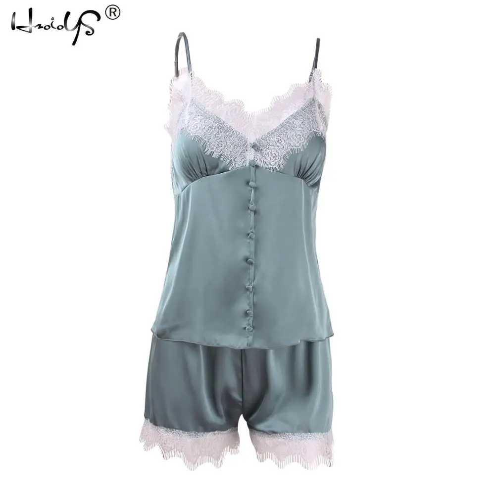 Ladies Sexy Silk Satin Pajama Set Lace Pyjama Set Summer Sleeveless Lace Cami and Shorts Pijama Set Sleepwear For Women Homewear
Ladies Sexy Silk Satin Pajama Set Lace Pyjama Set Summer Sleeveless Lace Cami and Shorts Pijama Set Sleepwear For Women Homewear