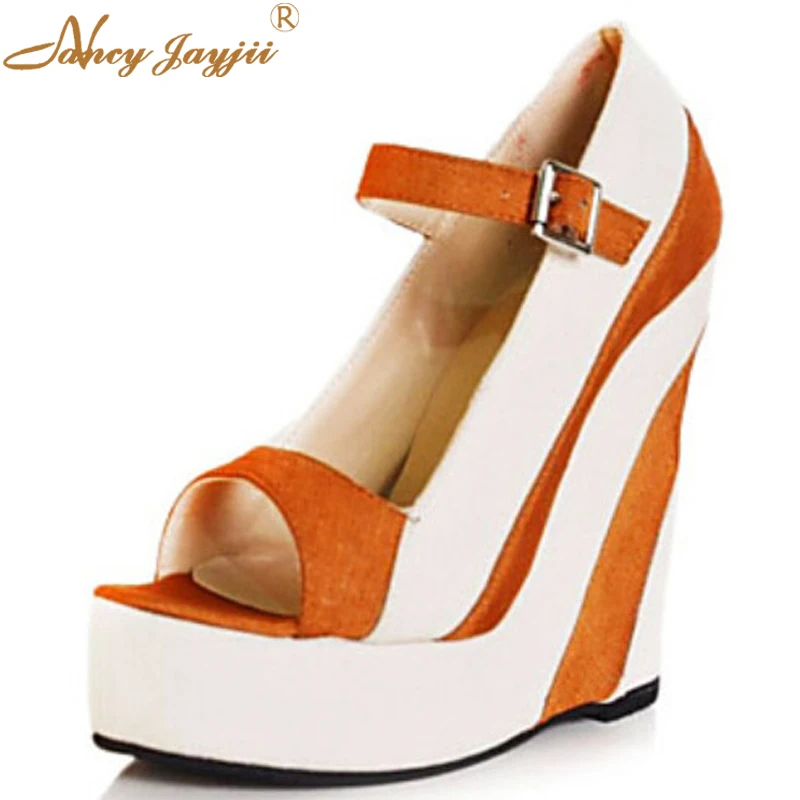 Nancyjayjii Women Orange Luxury Peep Toe Wedges High Heel Platform Sandals Designers Famous Brand Woman Shoes Zapatos Mujer
Nancyjayjii Women Orange Luxury Peep Toe Wedges High Heel Platform Sandals Designers Famous Brand Woman Shoes Zapatos Mujer