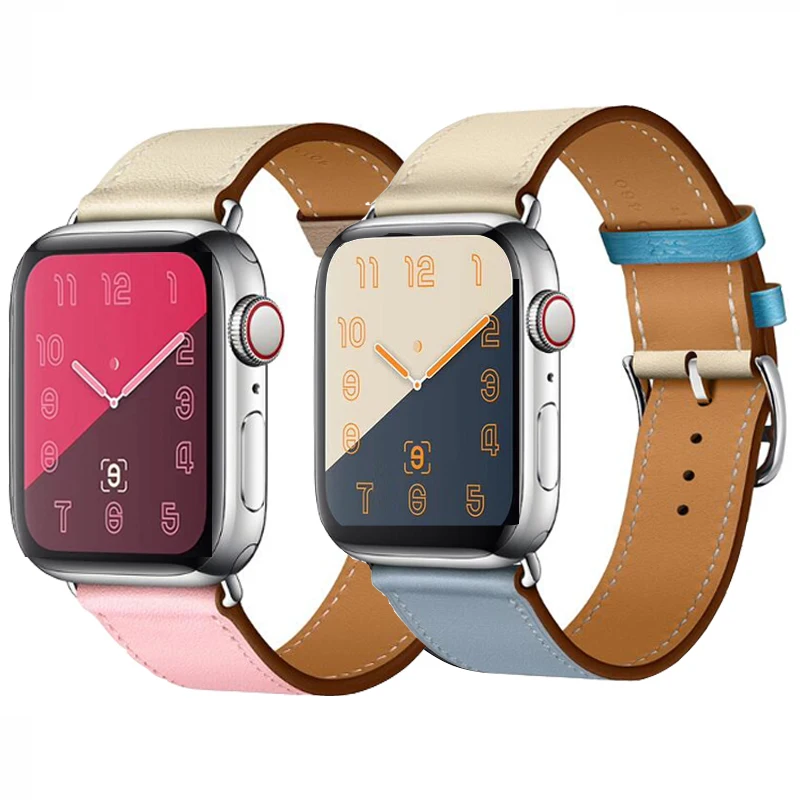 Модный ремешок для apple watch Группа один тур из натуральной кожи петлевой iwatch 4 3 2 1 42