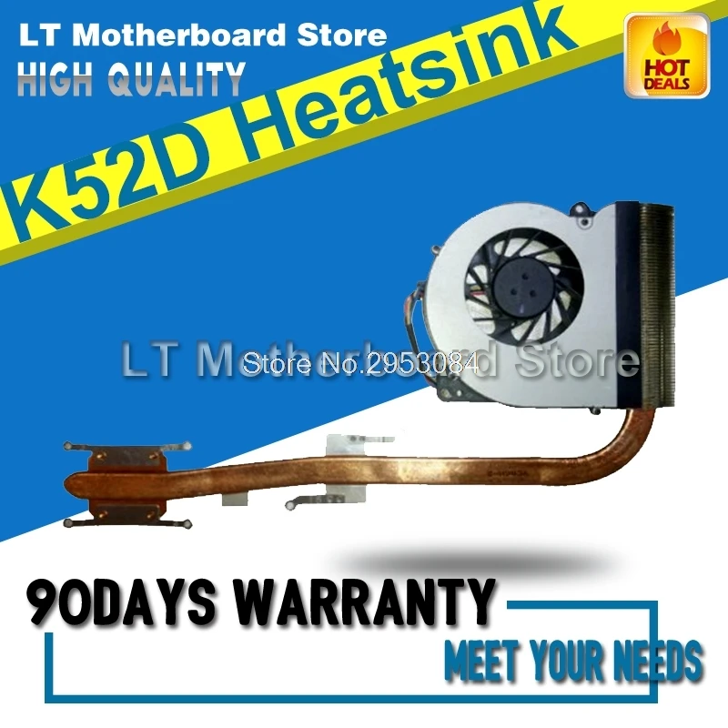 K52D Heatsink with Fan For Asus Laptop Motherboard K52 K52D K52DR K52DE K52DY X52D A52D CPU Cooling Heatsink 13N0-K1A0201 Teste
K52D Heatsink with Fan For Asus Laptop Motherboard K52 K52D K52DR K52DE K52DY X52D A52D CPU Cooling Heatsink 13N0-K1A0201 Teste