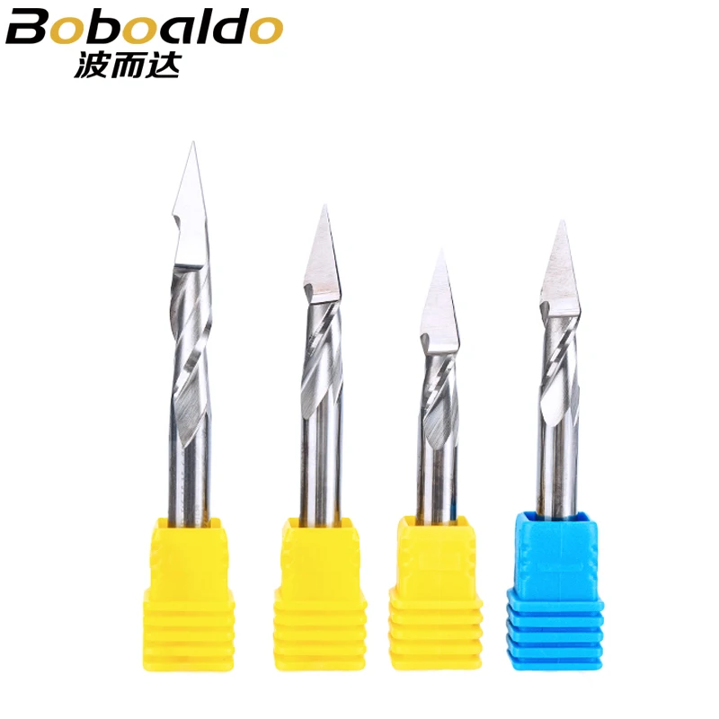 1pc 6mm 2 Flute Spiral Pyramid engraving bits for wood CNC router bit Carving knife Degree 30 for 2D 3D sculpture 
1pc 6mm 2 Flute Spiral Pyramid engraving bits for wood CNC router bit Carving knife Degree 30 for 2D 3D sculpture