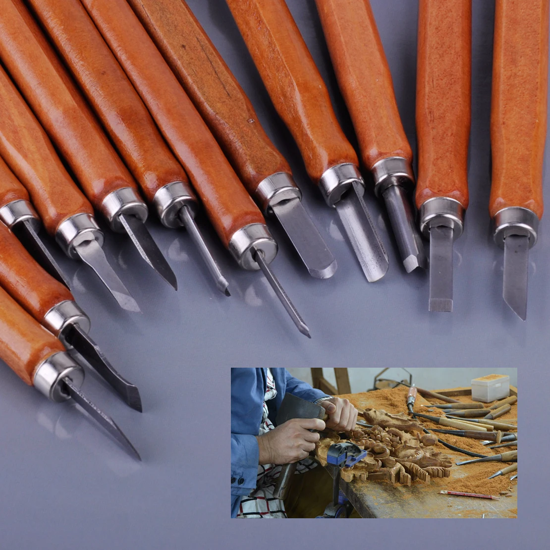 LETAOSK 12pcs Wood Carving Chisel Knife Gouges Hand Tool Set Woodworking Craft ProfessionalAccessories
LETAOSK 12pcs Wood Carving Chisel Knife Gouges Hand Tool Set Woodworking Craft ProfessionalAccessories