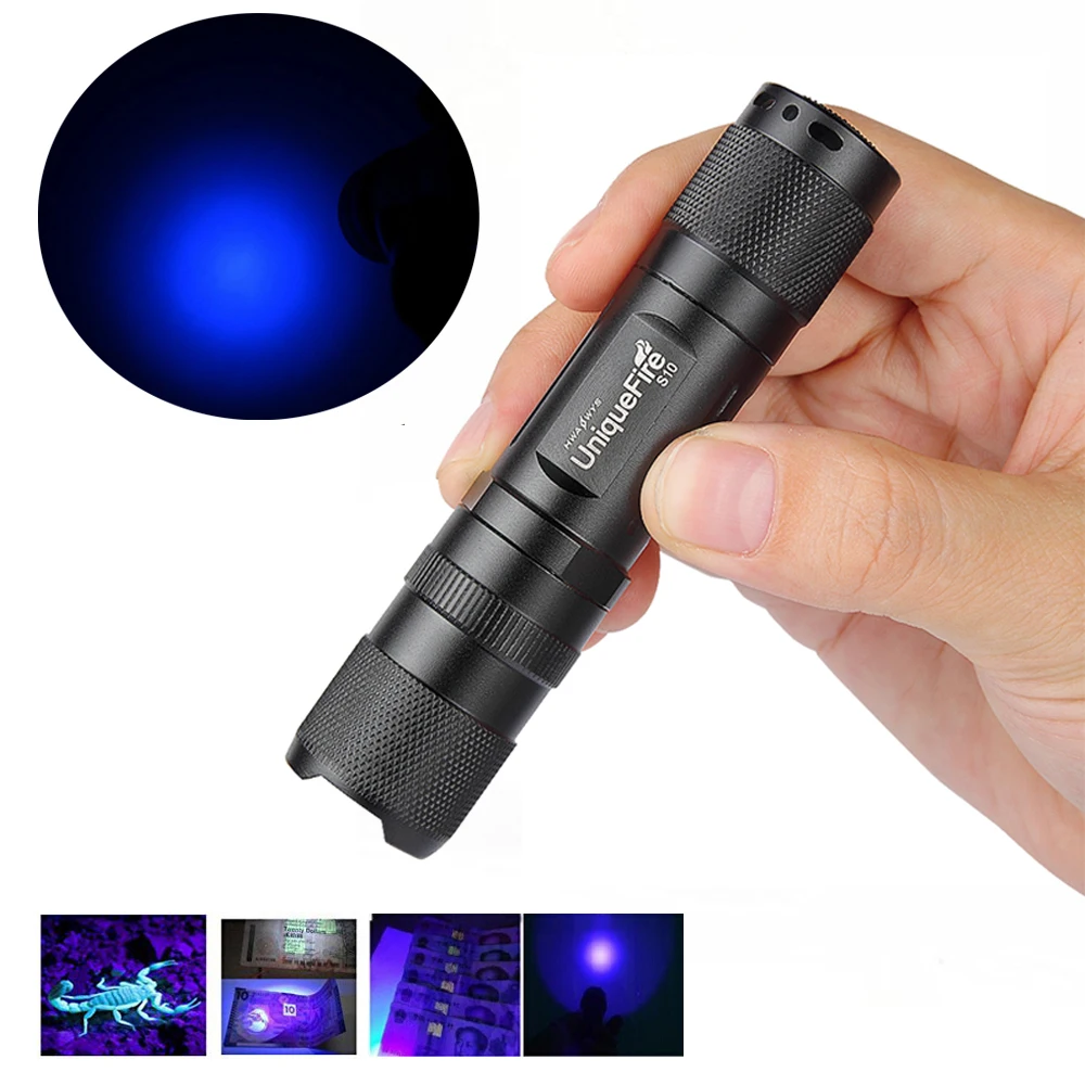 Светодиодный фонарь UniqueFire 385nm УФ ультрафиолетовый фонарик Blacklight 1 AA/14500 батарея для дома и отеля осмотр, моча домашних животных
Светодиодный фонарь UniqueFire 385nm УФ ультрафиолетовый фонарик Blacklight 1 AA/14500 батарея для дома и отеля осмотр, моча домашних животных