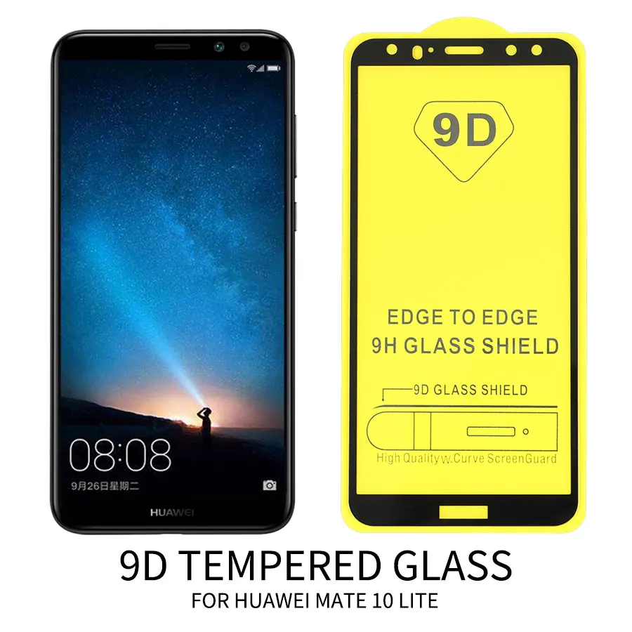 Полный Клей закаленное стекло для Huawei Mate 10 20 P30 Lite Nova 2i 4 Honor View 8X P Smart Plus защита