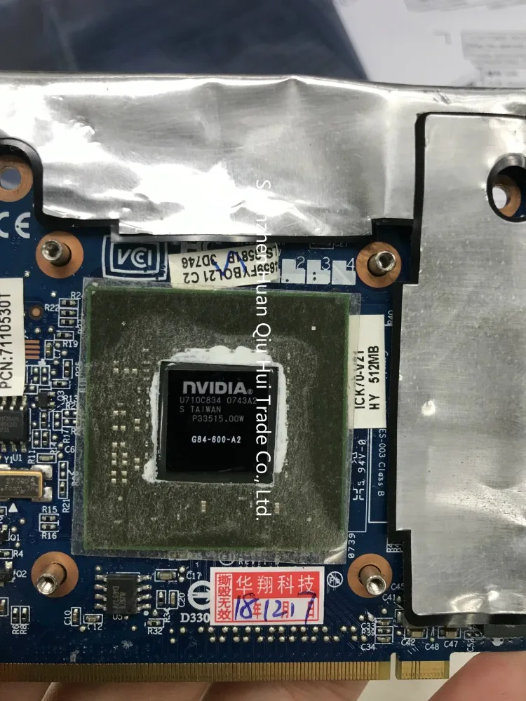 Для nVidia Fo GeForce 8600M G MXM IDDR2 512MB графическая видеокарта для Acer Aspire 5920G 5520 5520G 4520 7520G