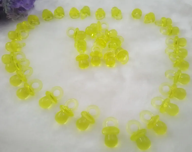 New 500pcs Mini Yellow Acrylic Baby Pacifiers 12*21mm to Decorate Baby Shower Favors
New 500pcs Mini Yellow Acrylic Baby Pacifiers 12*21mm to Decorate Baby Shower Favors